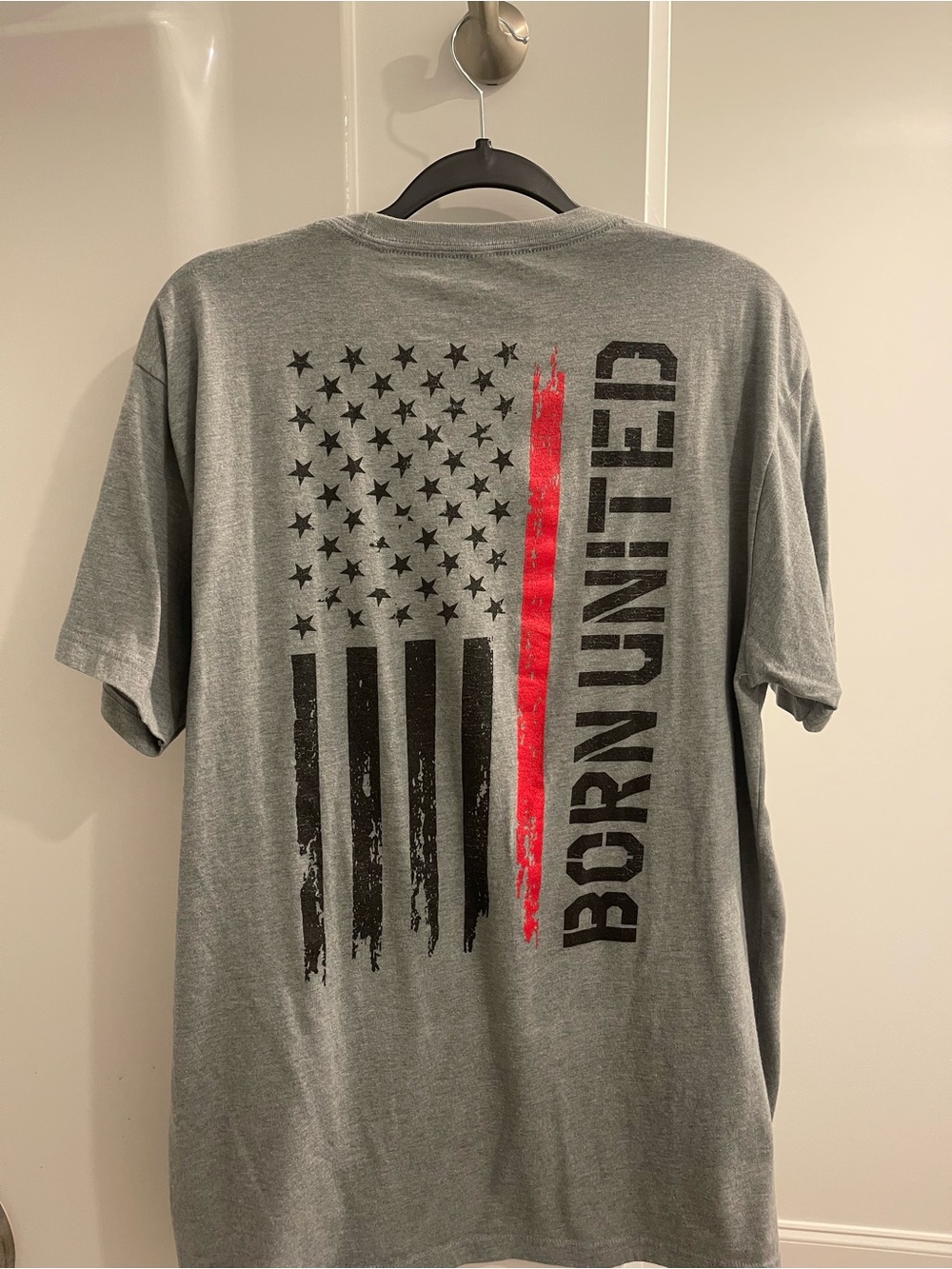 Firefighter Red Line Patriotic Graphic Tee